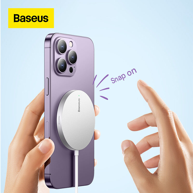 Baseus 15W Magnetic Wireless Chargers for iPhone 14 Qi Wireless Charger Fast Chaging Pad for iPhone 13 12 Mini Phone Charger