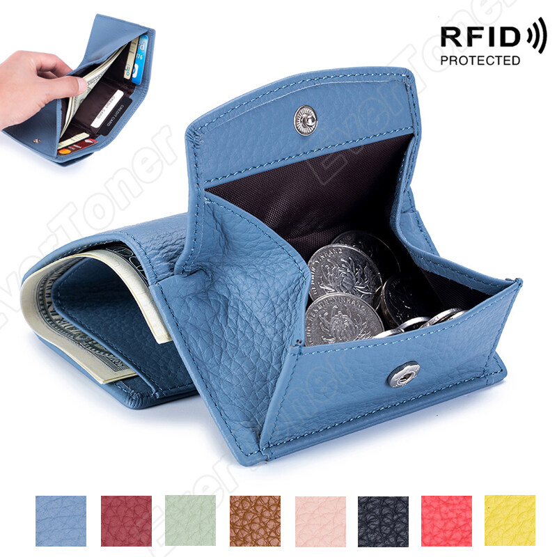 RFID Genuine Leather Women Wallet Coin Purse Brand Designer Female Leather Wallet Mini Women Purse Coin Pocket