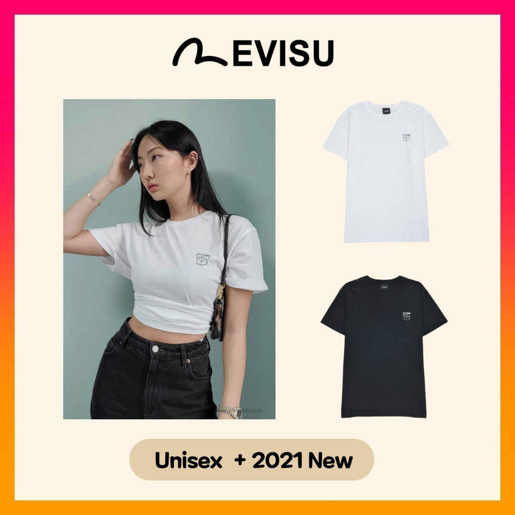 100% Authentic Evisu Korea basic Unisex T shirt