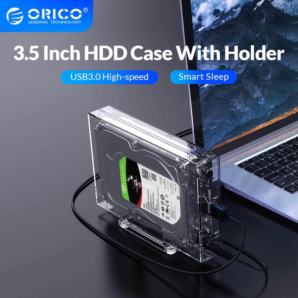 ORICO HDD Case 3.5 SATA to USB3.0 6Gbps Transparent Hard Drive Enclosure for HDD SSD Disk HD External HDD Enclosure 16TB(3159U3)