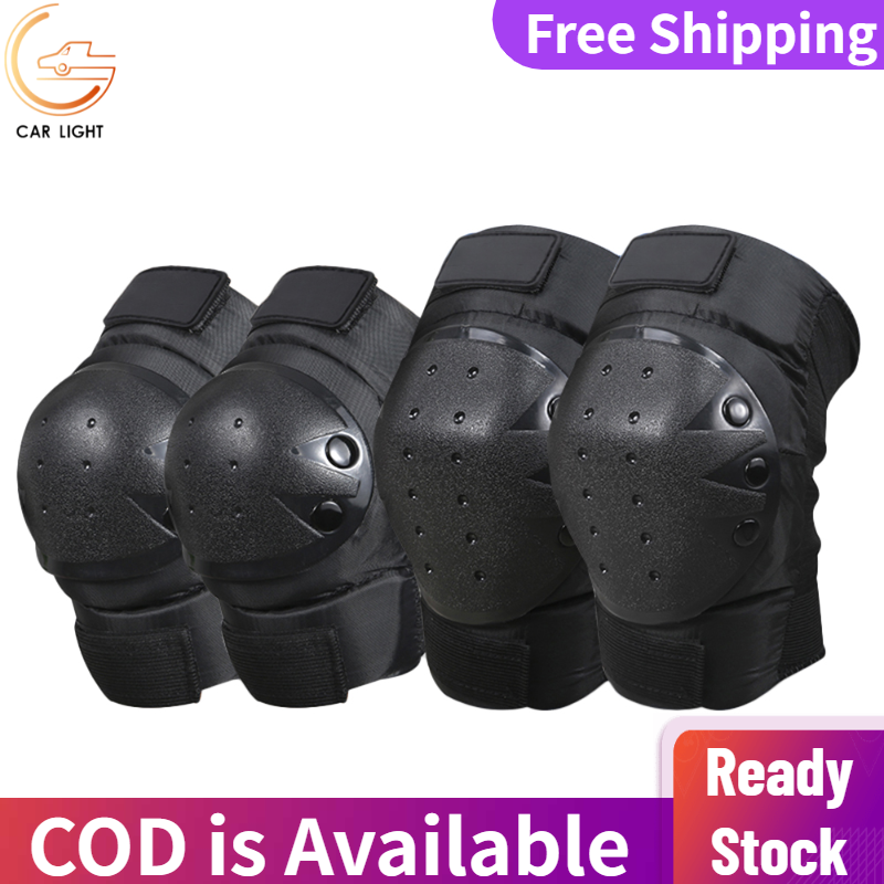 [Ready Stock]1 Pair Cycling Knee Brace and Elbow Guards Bicycle MTB Bike Motorcycle Riding Knee Support Protective Pads Guards Outdoor Sports Cycling Knee Protector Gear