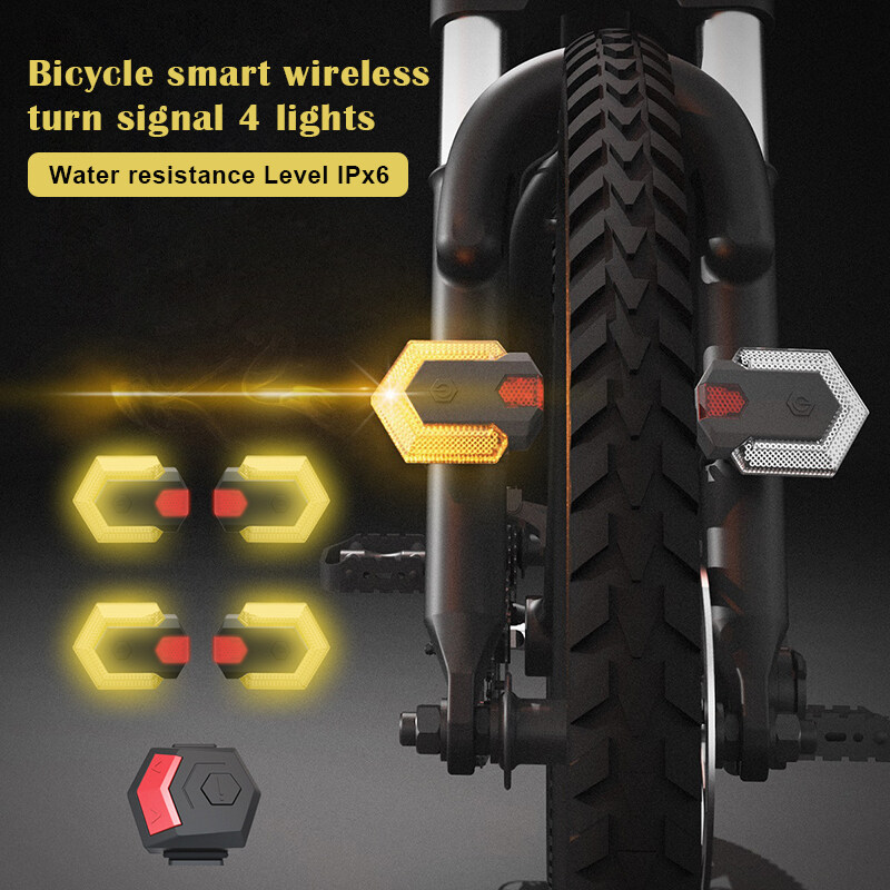 Caotilun Intelligent Wireless Bike Turn Signal Lights Front and Rear LED Direction Indicator Bicycle Accessory