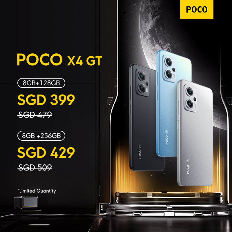 POCO X4 GT (8+128GB/8+256GB) Global Version 1 year warranty