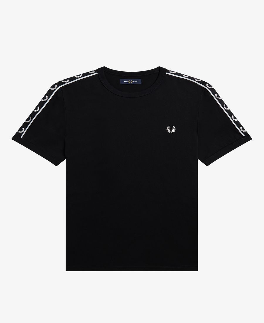 Fred Perry M4613 Taped Ringer T-Shirt (Black)