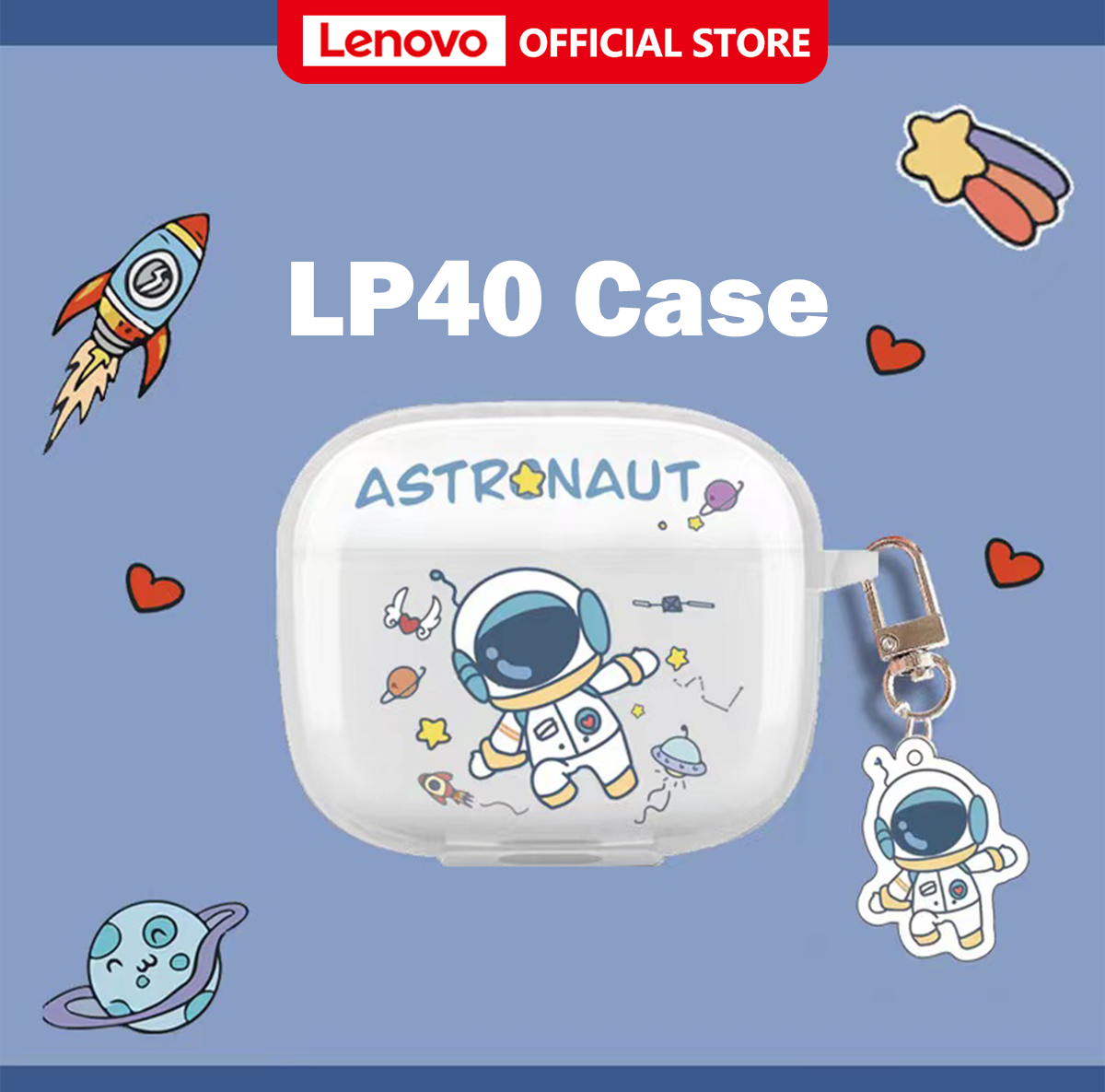 Lenovo LP40 PRO LP40 Original Wireless Bluetooth Earphone Cartoon Cute Protective Cover Case