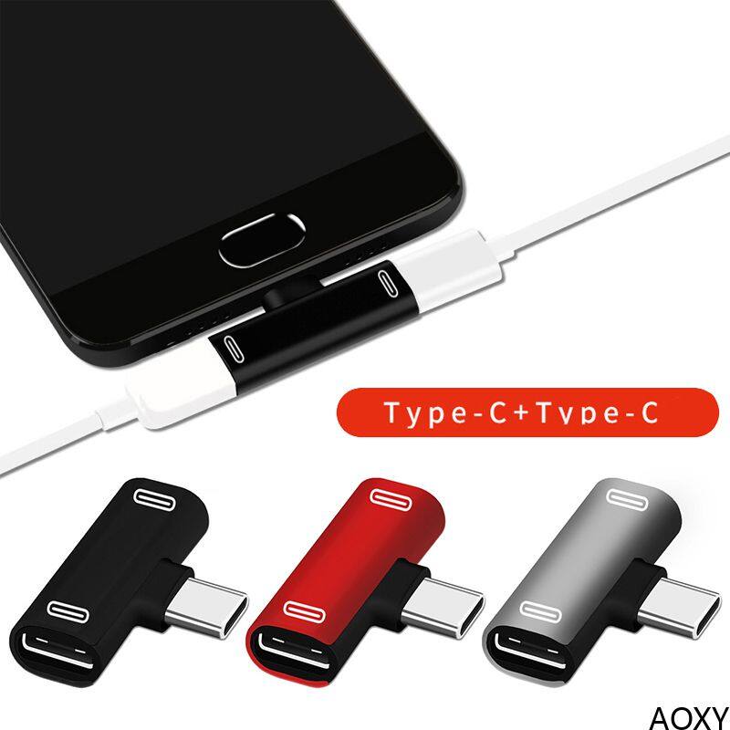 3 in 1 USB c to type-C adapter USB Type c charging cable charger earphone converter for Xiao mi 8 mi 6 headphone adapter【AOXY】