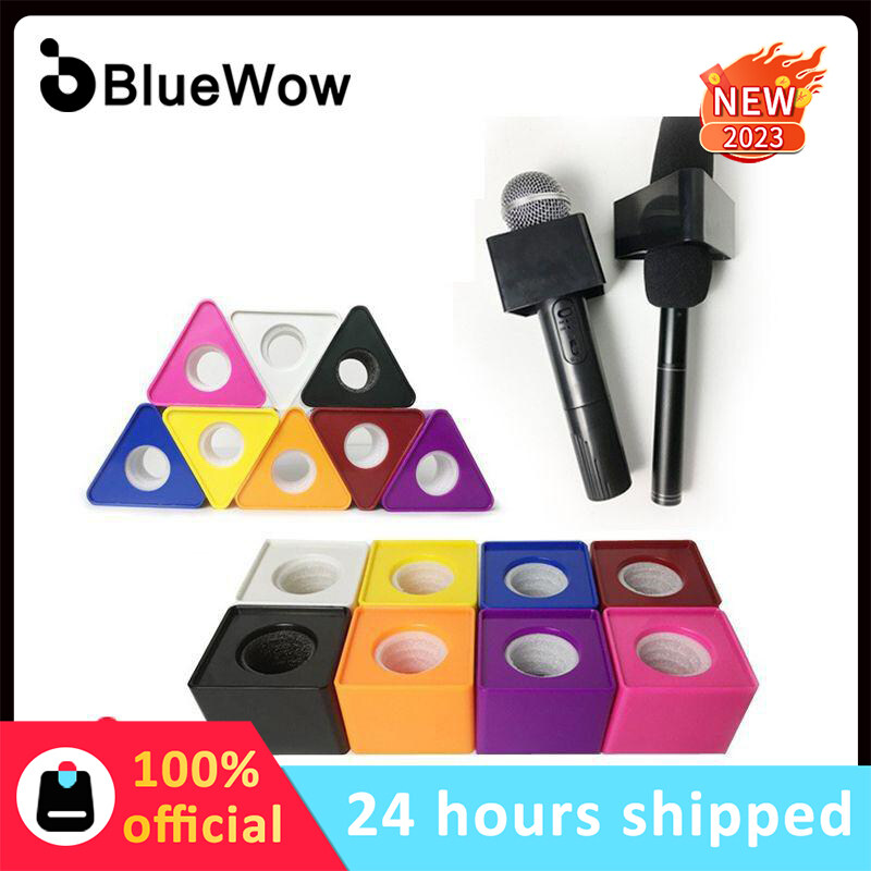 BlueWow Microphone Station Logo Microphone Station Logo Tv Media Small Reporter Logo Signage Interview Host Microphone Station Standard Box