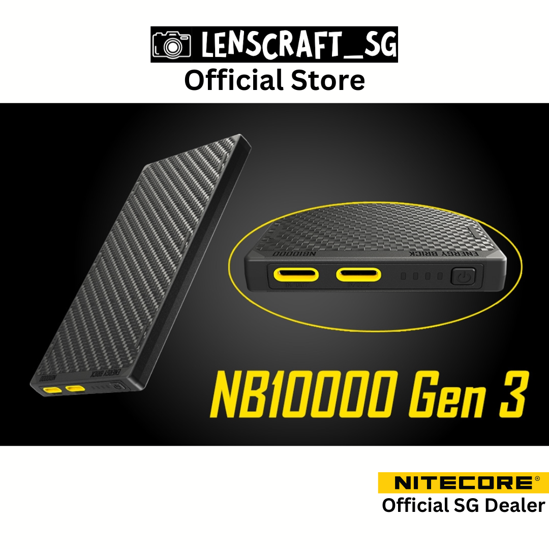 Nitecore NB10000 Gen 2 (USB-A+USB-C) / Gen 3 (USB-C x 2) Quick-Charge Dual Port 10000mAh Power Bank Powerbank
