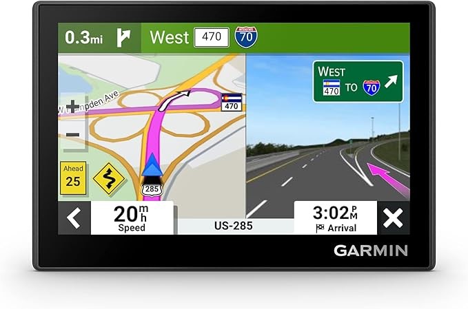 Garmin Drive™ 53 GPS Navigator, high-resolution touchscreen, simple on-screen menus and easy-to-read maps, driver alerts